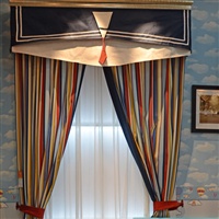 北欧地中海风情窗帘成品 规格 1.2米宽*2.8米高